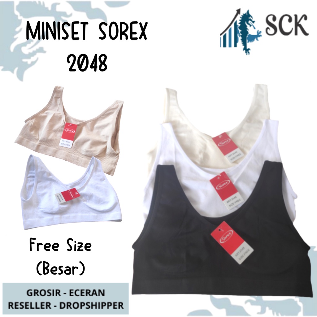 MINISET SOREX 2048 Polos / BH SOREX Original / Pakaian Dalam Wanita BH - sckmenwear GROSIR