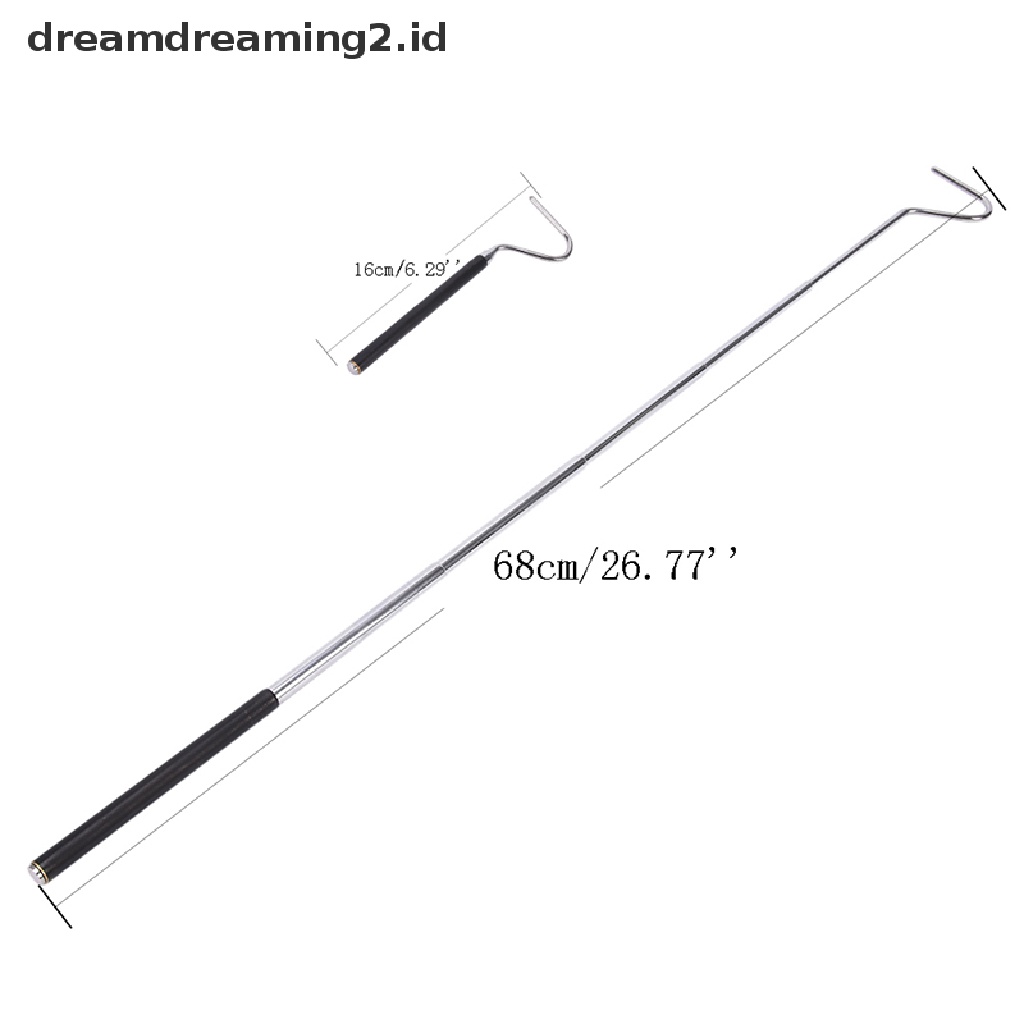 (dream) Pin hook adjustable Teleskopik stainless steel snake Reptil Menangkap hook.