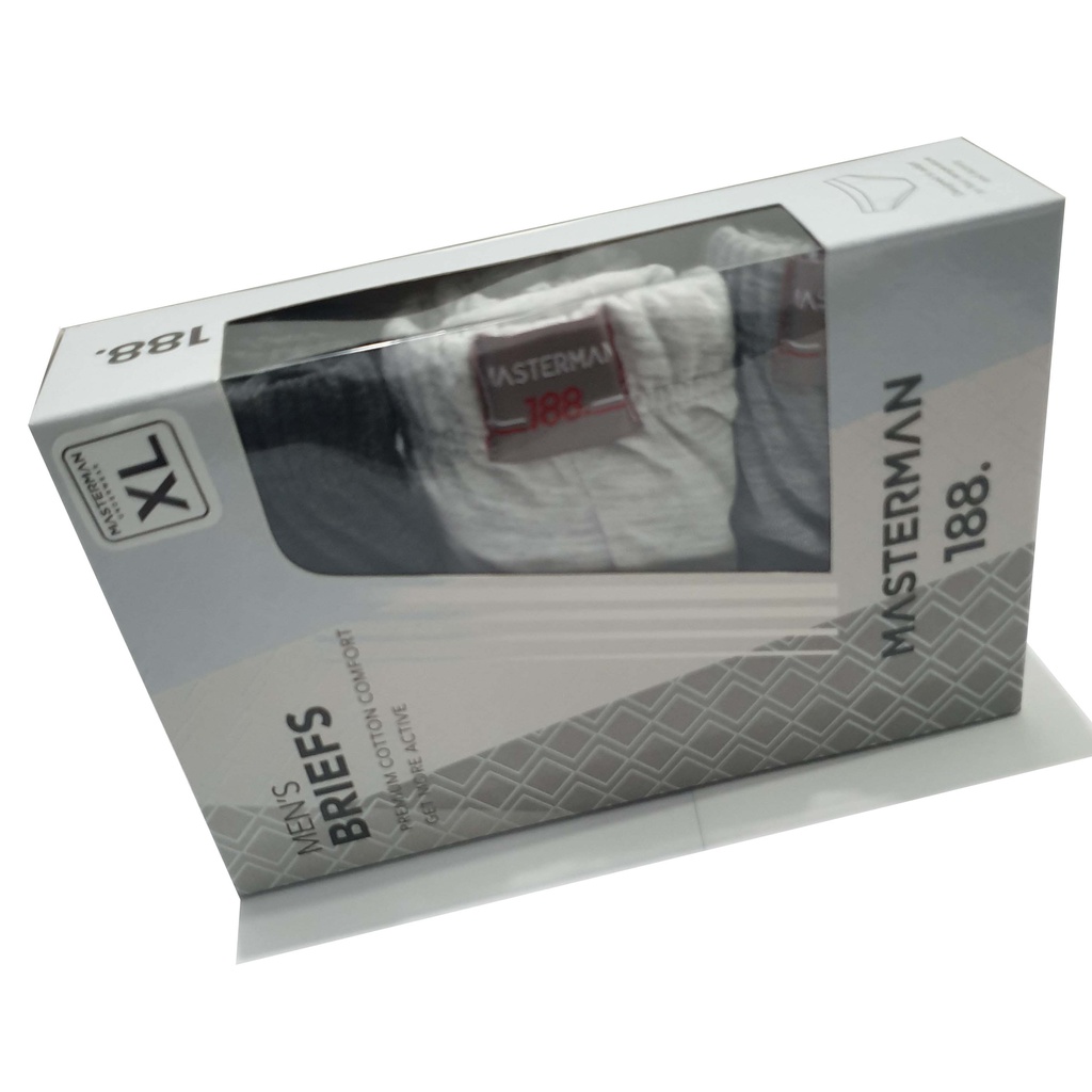 Celana Dalam Pria Masterman Celana Dalam Pria Briefs (Random Motif &amp; Warna) 3pcs