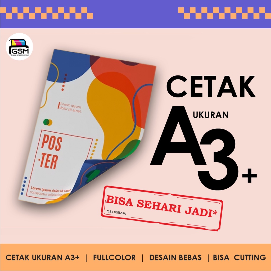 

Print Cetak A3 MURAH | Bahan ARTPAPER/ AKASIA/LINEN/ 1 SISI/ 2 SISI/ PRIN & CUT