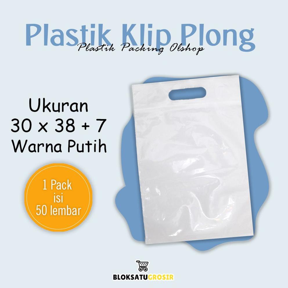 

I92 Plastik Packing Olshop Klip Plong 30 X 38 (isi 50 lembar) READY STOCK ぺ