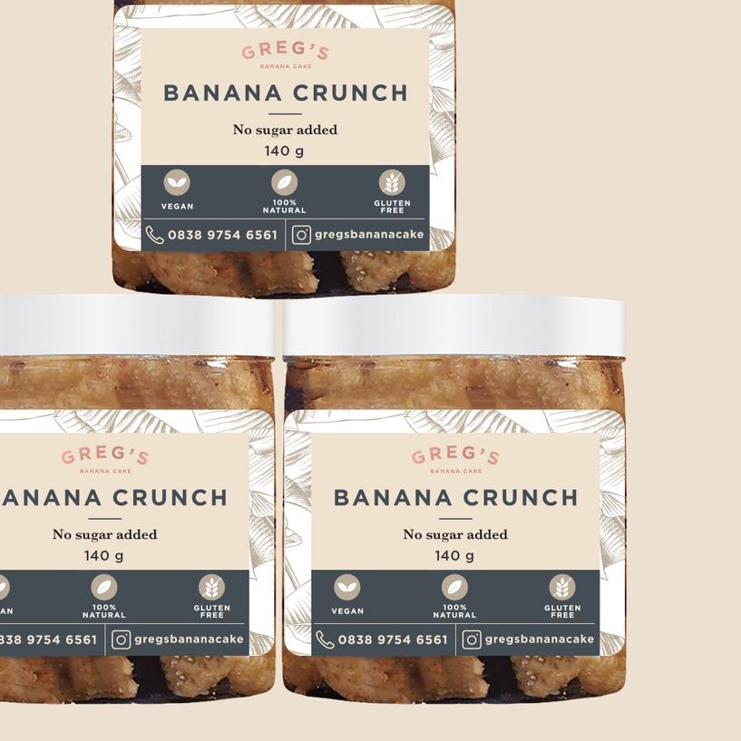 

♀ Set/3 jars Greg’s Banana Crunch 140gr ♧