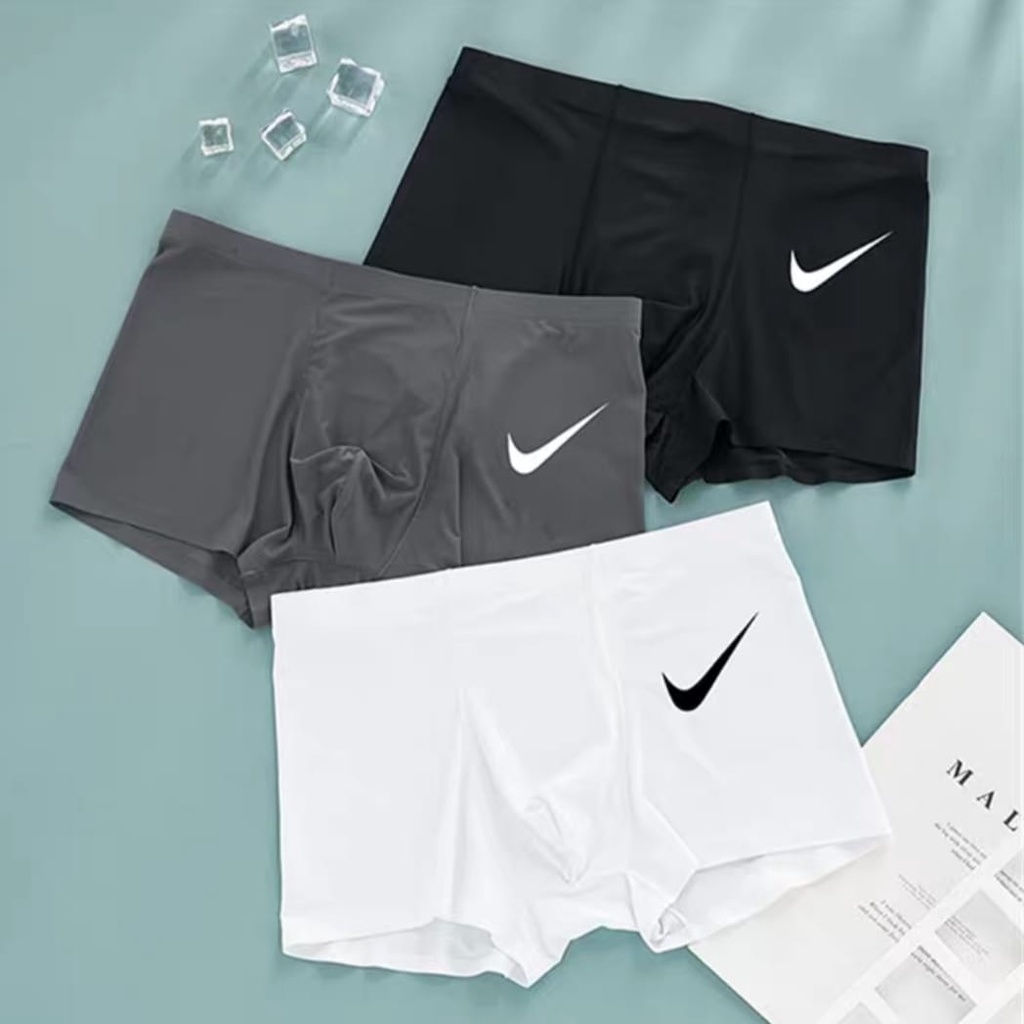 Boxer pria katun sutera es / Kolor pria / Celana dalam pria dewasa