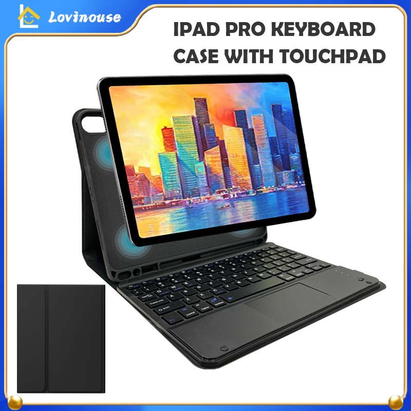 Bluetooth Keyboard Case Touchpad Thin and easy to carry Suitable for iPad Pro 11 2020 2021 2018 Air 4 / Air5 10.9