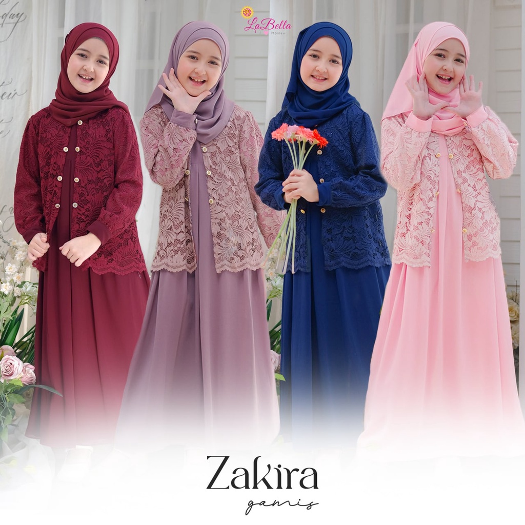 ( USIA 5 - 13 TAHUN ) GAMIS ANAK PESTA ORIGINAL LABELLA DRESS ANAK PREMIUM GAMIS ANAK ROMPI BLAZER BROKAT BAJU MUSLIM ANAK TERBARU ZAKIRA BAJU MUSLIM ANAK SET HIJAB PASHMINA ANAK POLOS GAMIS ANAK SET JILBAB DRESS BROKAT ANAK MEWAH GAMIS ANAK PESTA ABAYA