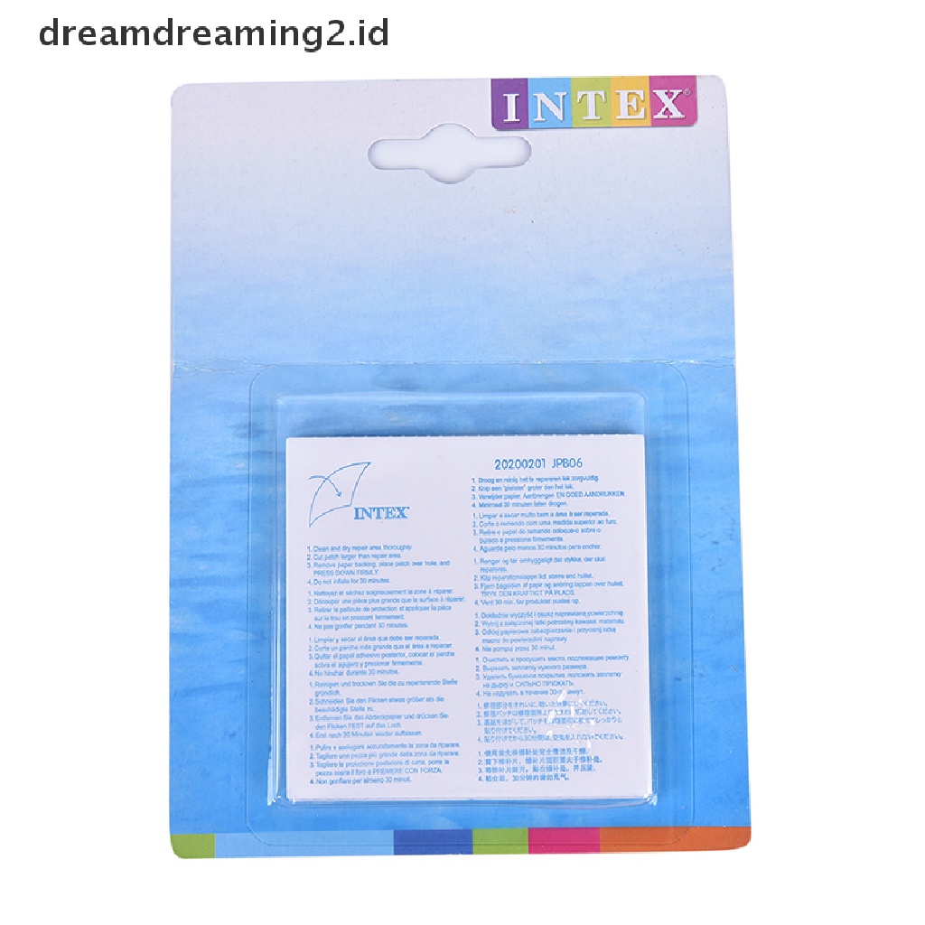 (dream) New 6pak Kit Reparasi Tambal Tusukan Tiup Kolam Renang 7x7 cm.