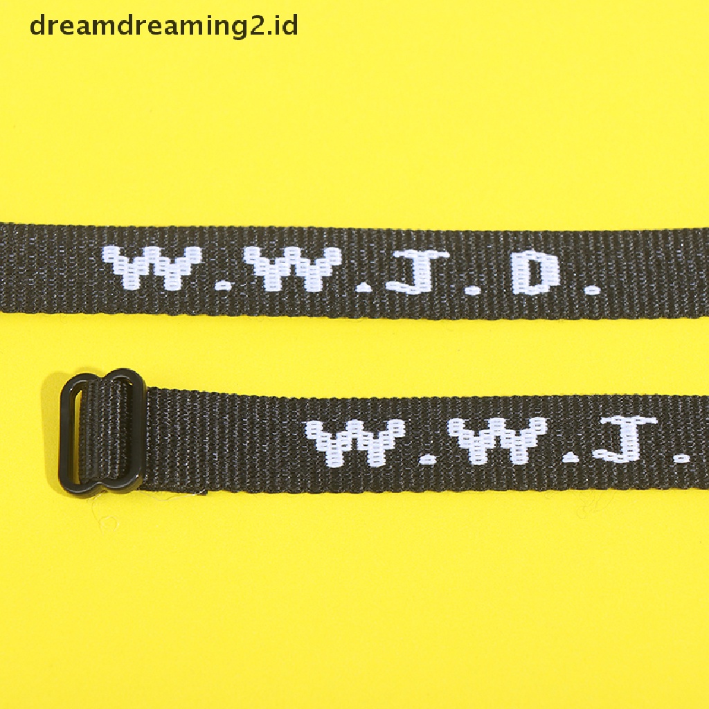 (dream) 4pcs Gelang WWJD Gelang Religi Gelang Alkitab What Would Jesus Do.