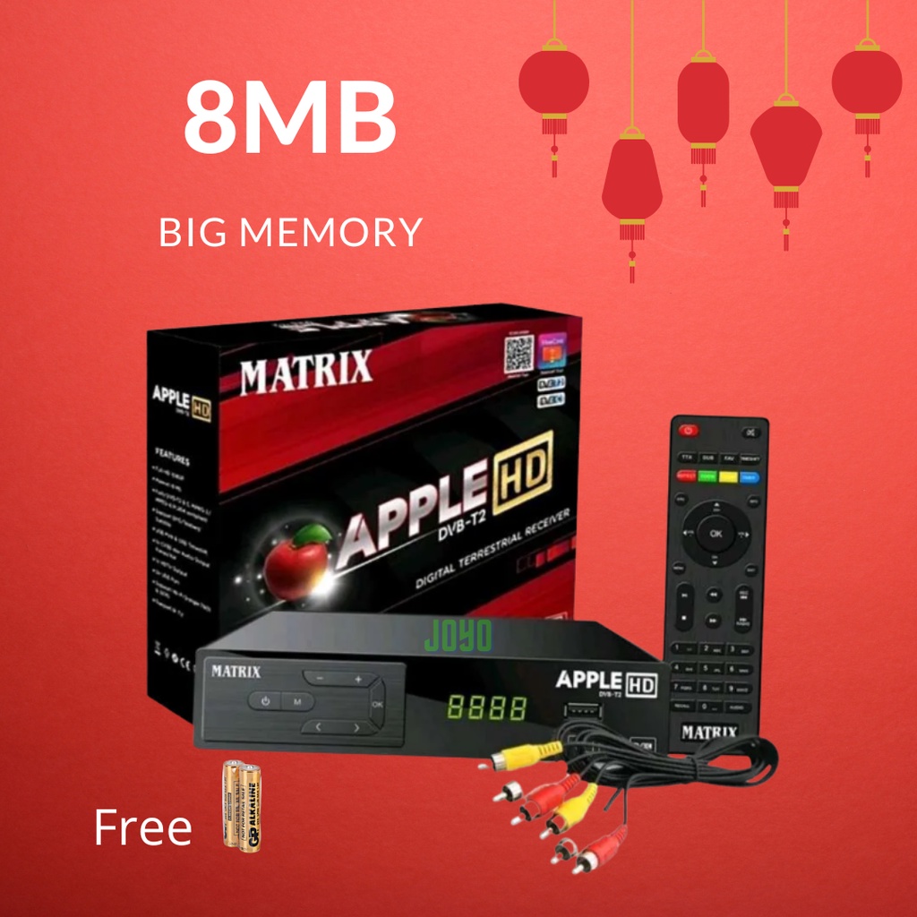 Set Top Box TV Digital Matrix Apple Set Top Box DVD T2 TV Box &amp; Receiver Digital RCA Murah