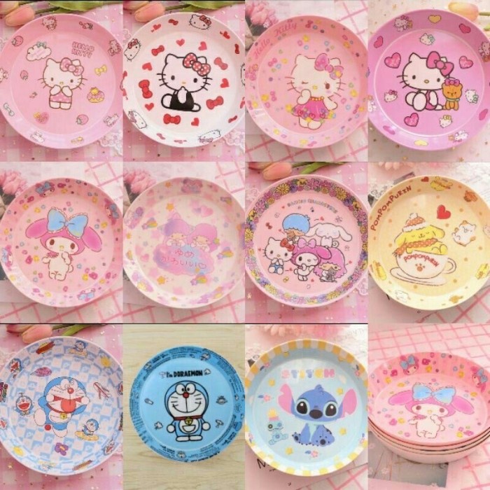 Piring Piring Makan Anak Lucu Bahan Melamin Karakter Tsumtsum Tsum Disney