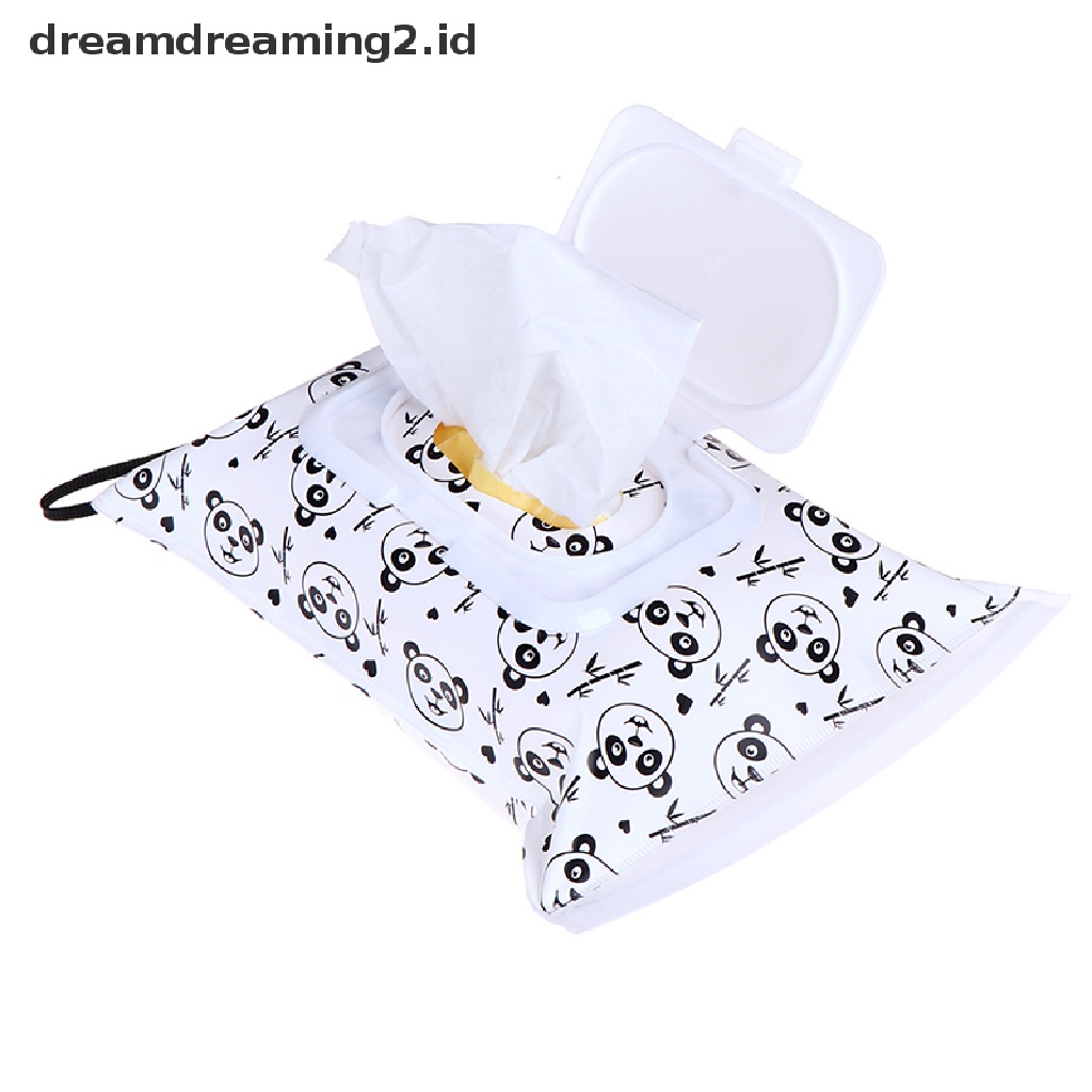 (dream) 16.5 * 23.5 cm EVA Wet Wipe Pouch Travel Wipes Bag Reusable Refillable Wet Wipe Bag.