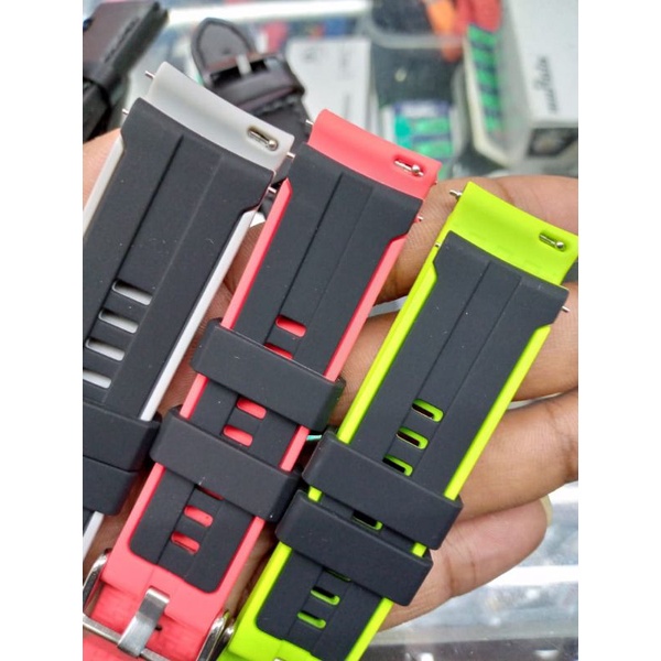 Strap Tali Jam Tangan karet Silikon Soft Slim 20mm 22mm Zv Quick Release