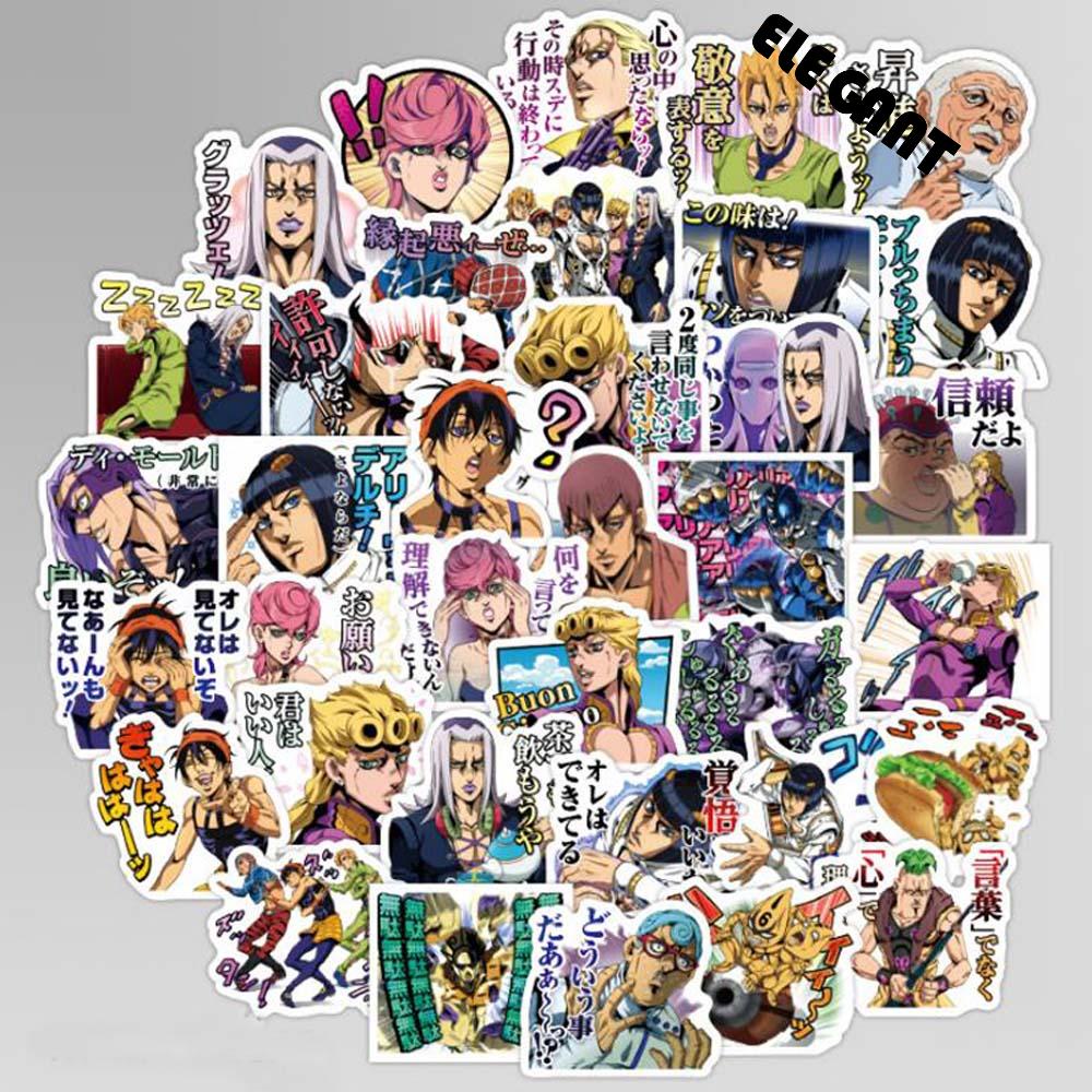 [Elegan] Jojo Bizarre Adventure DIY Anime Decals 40pcs Scrapbooking Gitar Koper Graffiti Stiker Alat Tulis Stiker Untuk Laptop Bagasi JoJo Anime Stickers