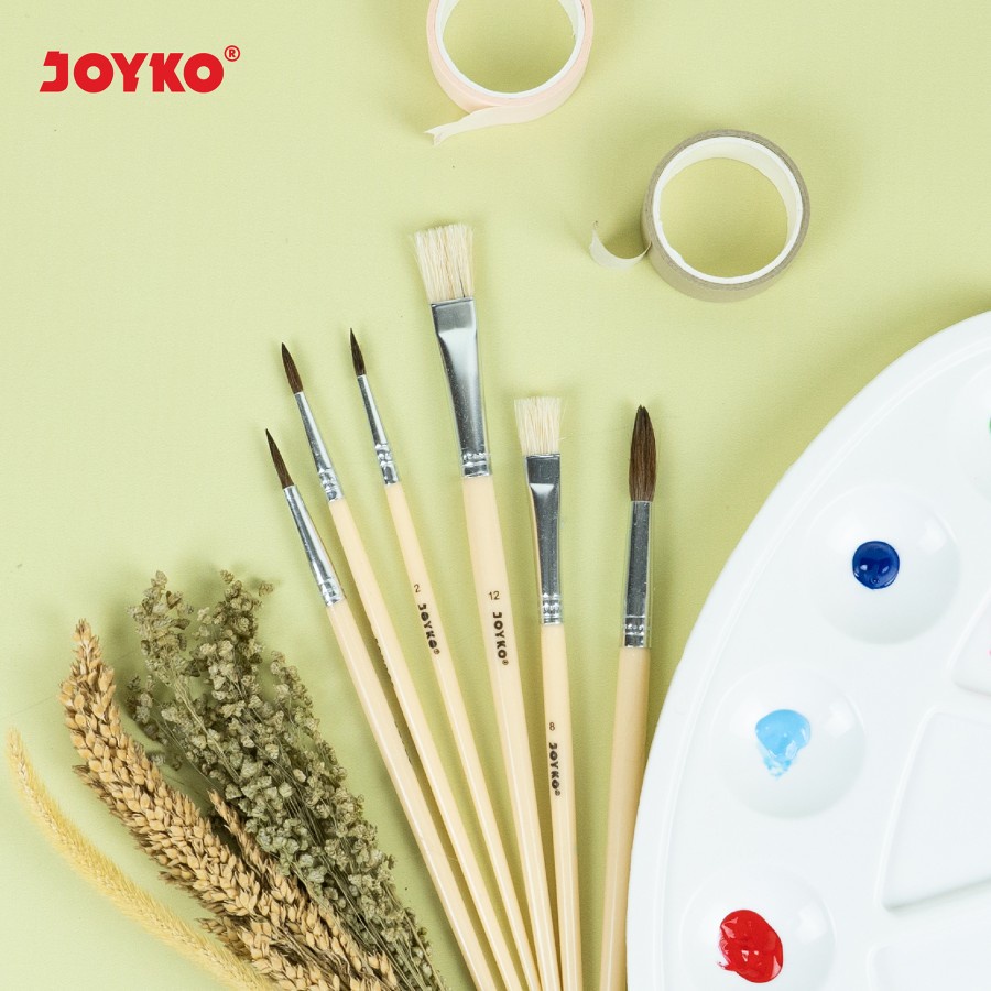 

KUAS LUKIS SET JOYKO BR-1 | KUAS CAT AIR | CAT MINYAK | CAT ACRYLIC | 1 SET ISI 6 Pcs