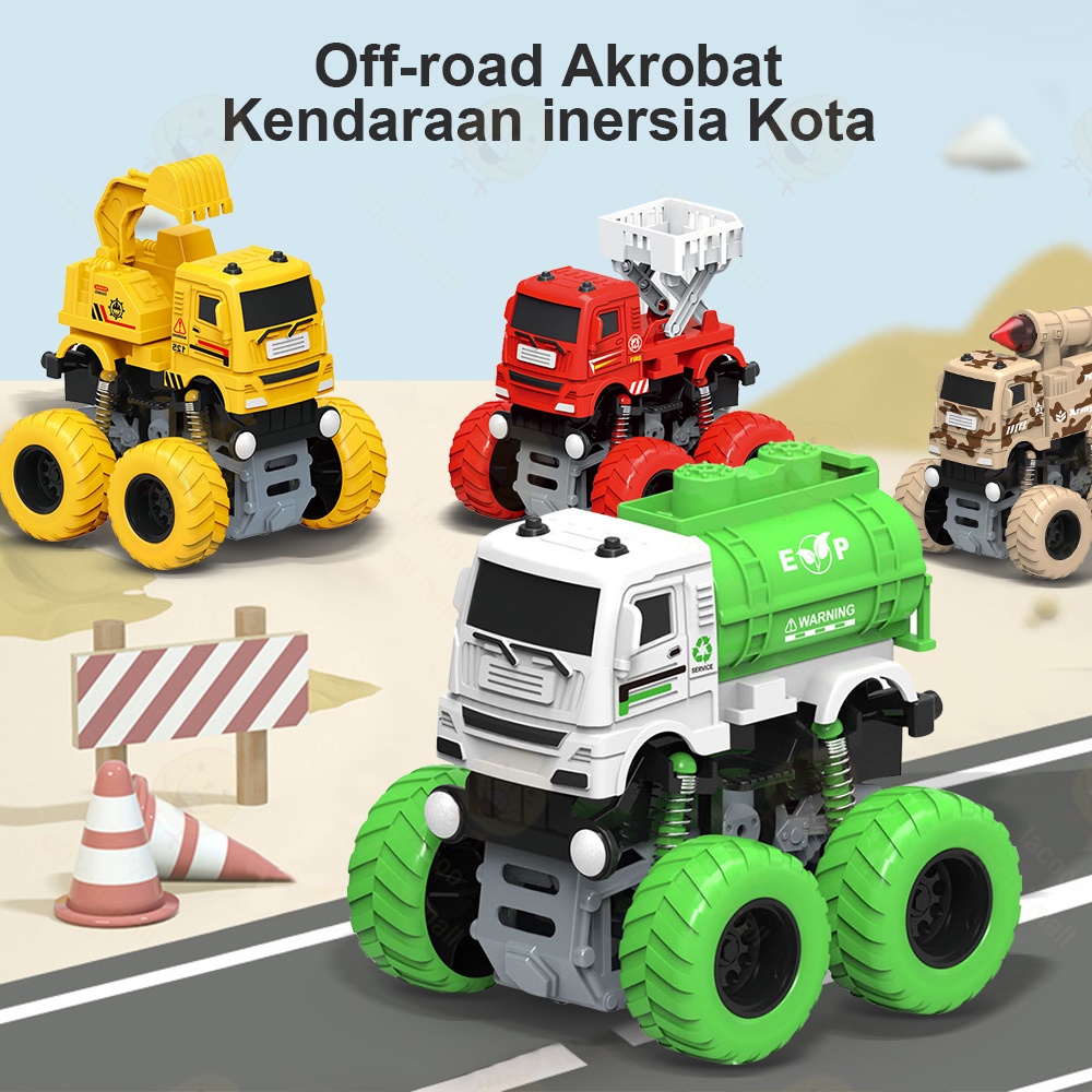 Poney Mobil mainan anak bayi Mainan inersia offroad 4 drive Truk pemadam kebakaran mainan kendaraan anak