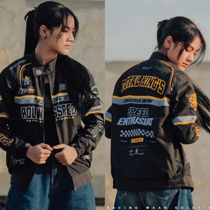 Jaket Nascar Vintage Jaket Whizle Series Rolling Speed Fullprint Bahan Lotto Tebal