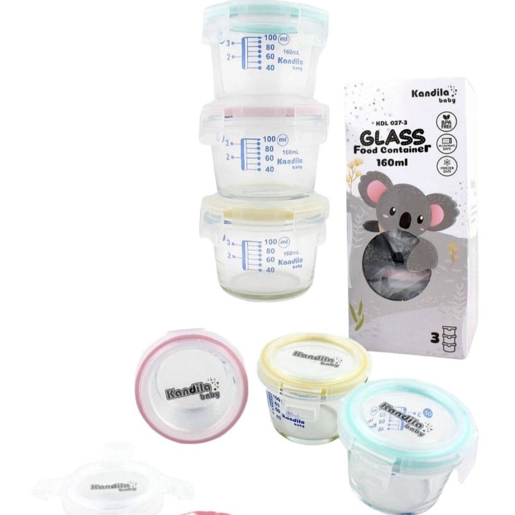 Kandila Glass Food Container / Food Container 1 PCS