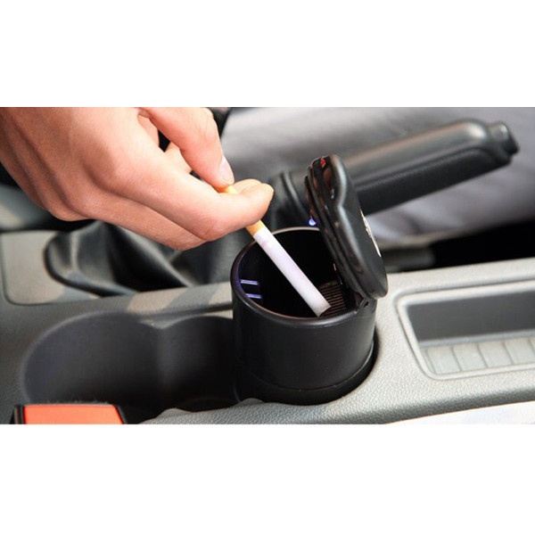 BAROKAH GAMIS ELECTRIC POD/ ASBAK PORTABLE MOBIL LED CAR / ASHTRAY ASBAK MOBIL HITAM