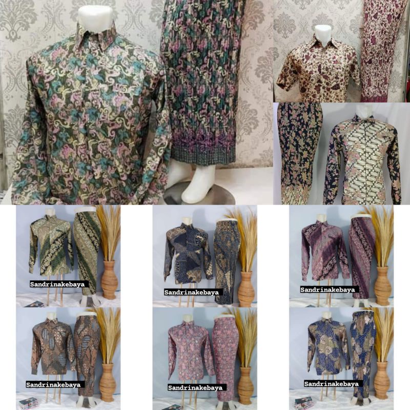 Promo Kemeja batik couple dan bawahan kebaya/kemeja dan rok couple