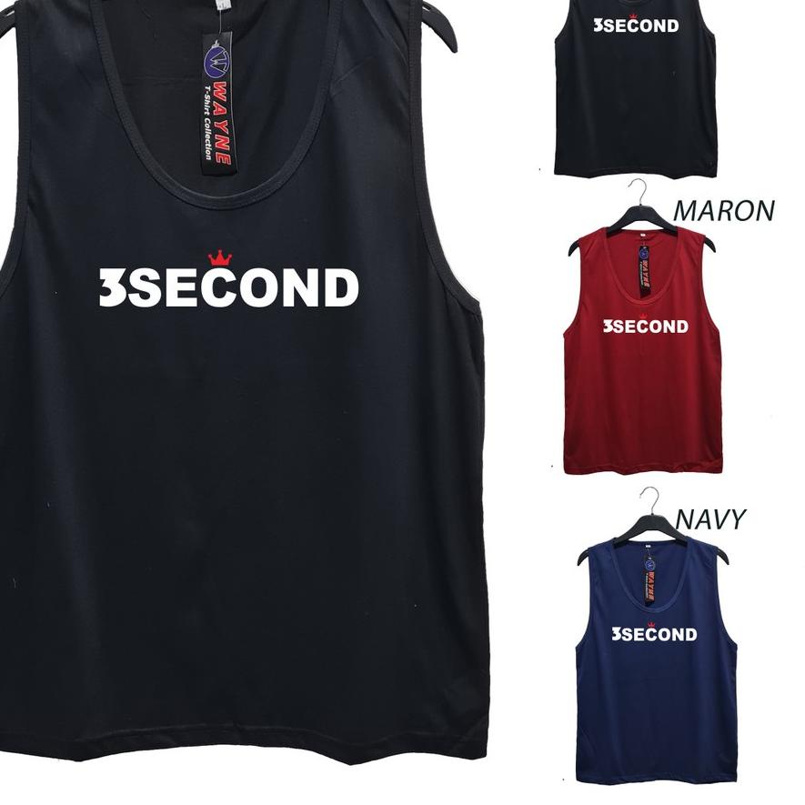 ➦ NC SINGLET COWO 3SECOND / SINGLET SANTAI /  KAOS TANPA LENGAN / LEKBONG / ATASAN PRIA ➱