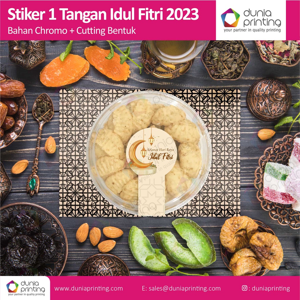 

Stiker Toples Lebaran 2023 - 1 tangan Ekonomis 5 x 16 cm