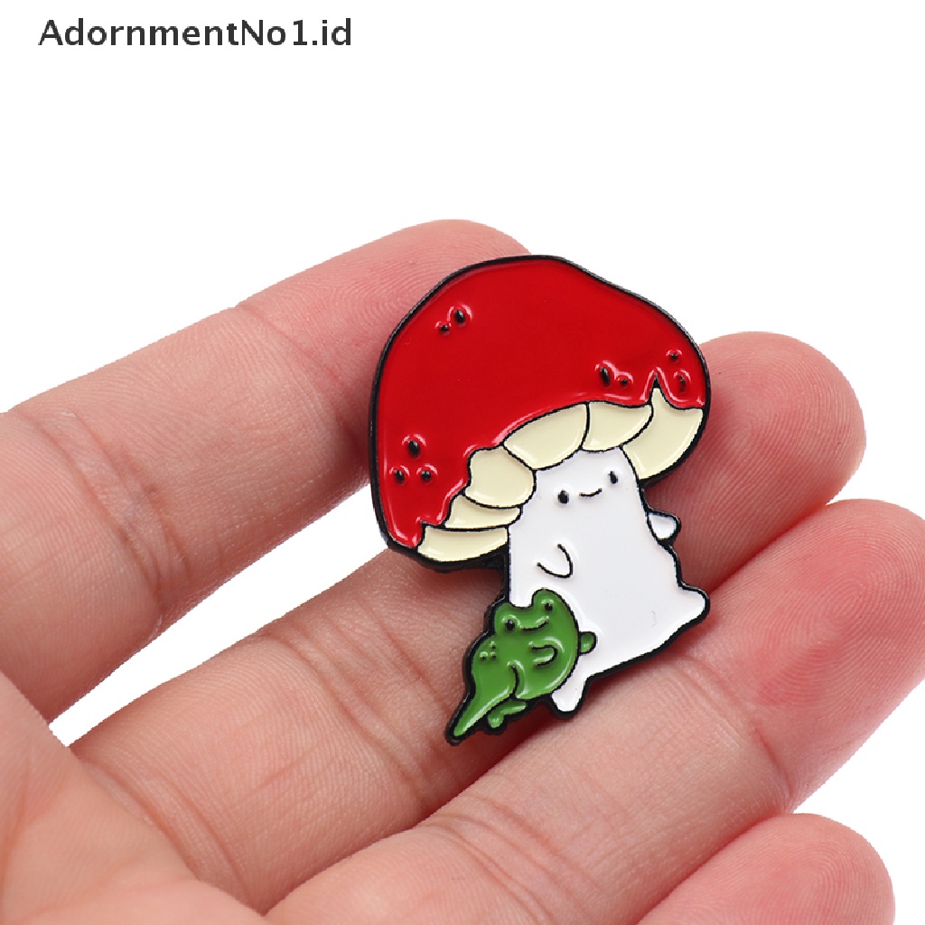 [AdornmentNo1] 1pc Pin Enamel Jamur Wajah Kucing Hewan Tanaman Bros Tas Pakaian Kerah Pin [ID]