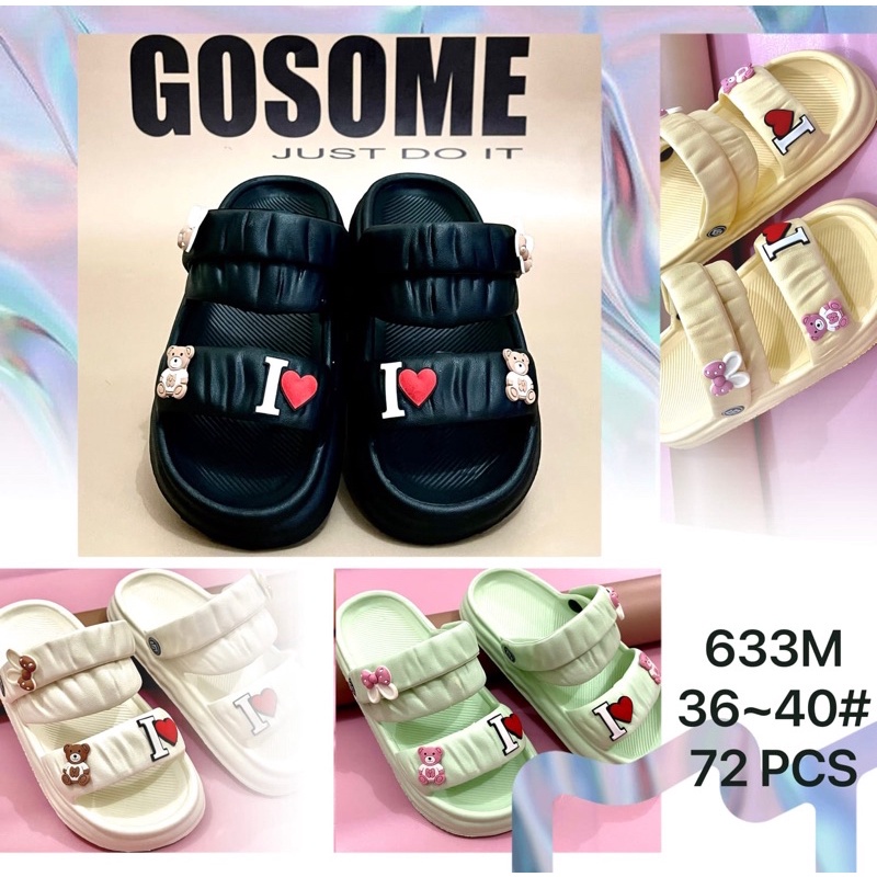 Sandal Karet Wanita Dewasa GOSOME 633 Sandal Slide Perempuan cewek