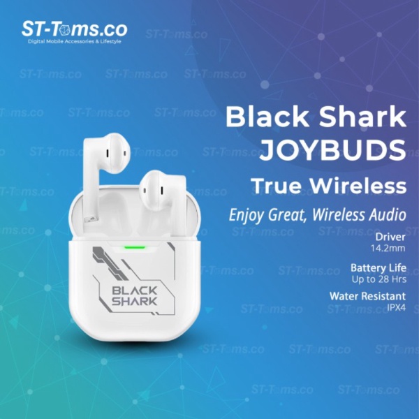 Jual Black Shark JoyBuds TWS Bluetooth Gaming Earphones - White Berkualitas