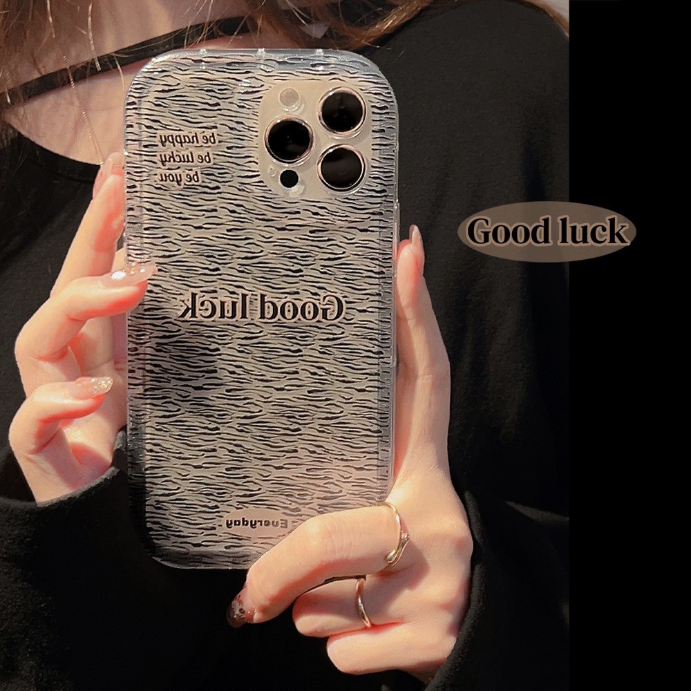 Unisex Black Ripple Art Soft TPU Full Protection Transparent Phone Case Cover for Iphone 11 12 13 14 PRO MAX