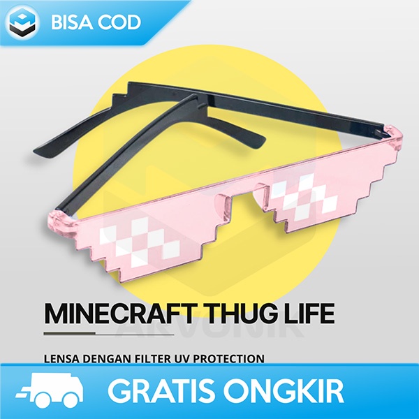 KACAMATA MINECRAFT DENGAN UV PROTECTION KACAMATA STYLISH UNIK PLASTIK