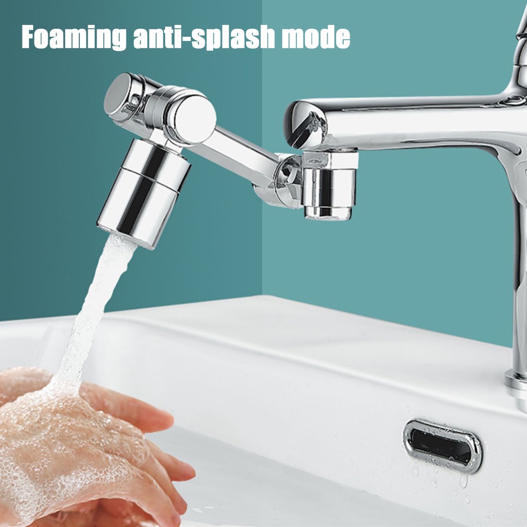 1440° Rotatable Filter Faucet Splash-proof Faucet Sprayer Head Fitting Keran Air Mudah Dipasang Tahan Lama Outlet Air Ekstensi Moncong Untuk Wastafel Wastafel Wastafel Dapur