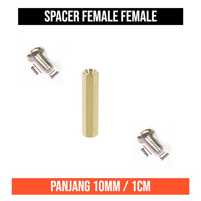 Spacer Female Female PCB Funingan 10 mm 10mm 1cm 1 cm Hexagon