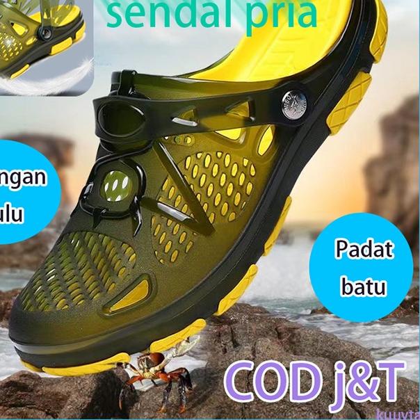 ⅍ ✨【COD】Sepatu Sandal Pantai Pria38-45 Import Sepatu Sendal Pria Sepatu Kasual Pria Flip Flop Santai