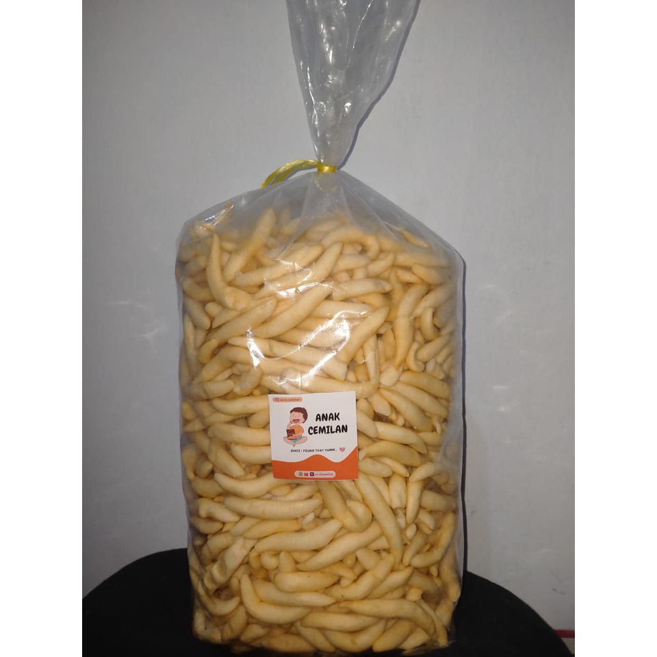 

Cemilan Stik Gabus Keju 1kg / Snack Kiloan