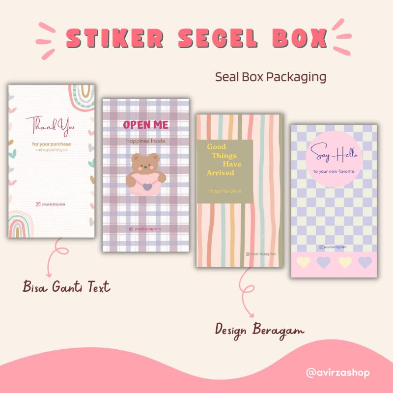 

[ISI 24PCS]STIKER SEGEL BOX / SEAL BOX / STIKER PACKAGING