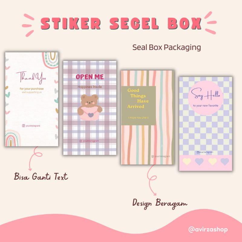 Jual Stiker Segel Box Seal Box Stiker Packaging Shopee Indonesia