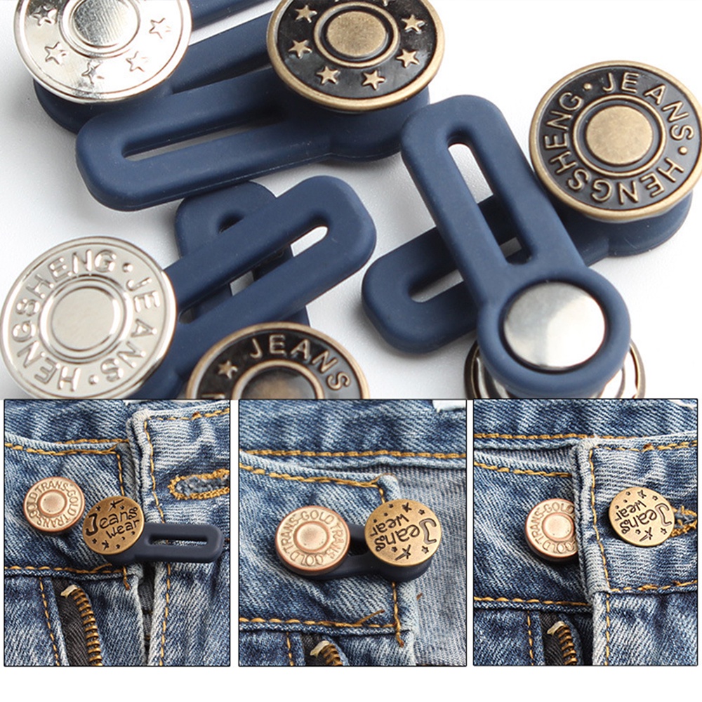 Kancing Celana Jeans Kancing Tarik Celana Jeans Panjang Disassembly Retractable Waist Button