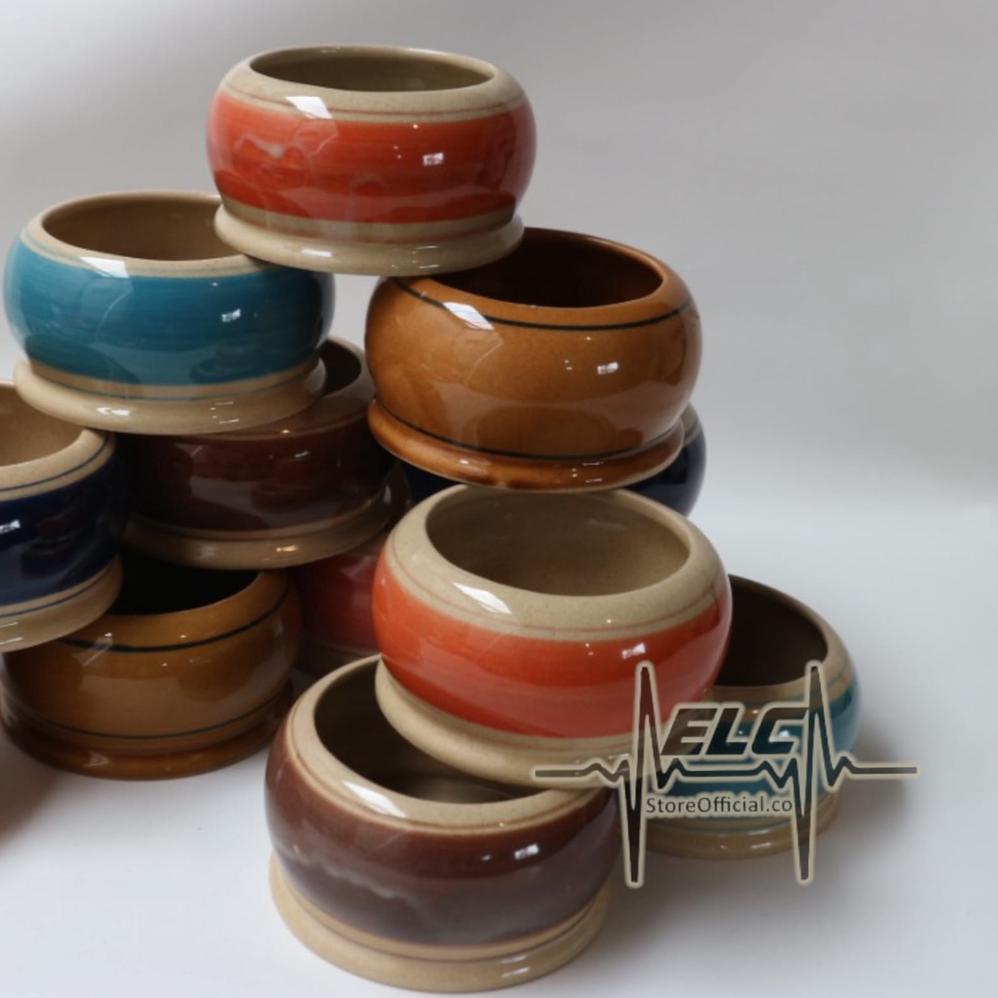 PRODUK TREND W35 Cepuk Kramik Wadah Pakan Burung Pot Keramik Wadah Pakan Hewan Burung Merpati ミ