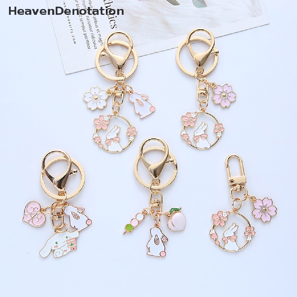 [HeavenDenotation] Kartun Sakura Kelinci Gantungan Kunci Kucing Liontin Ransel Keyring Best Friend Ch C HDV