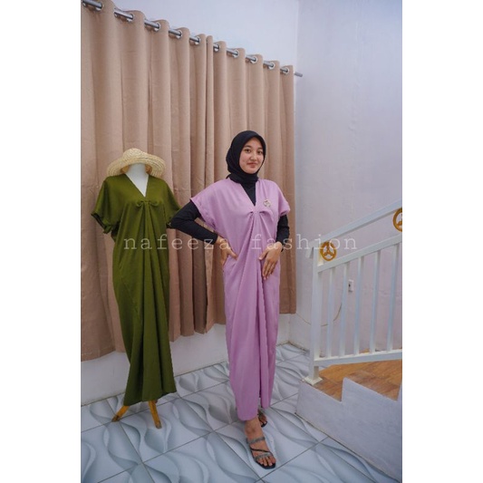 Nadia kaftan / kaftan dress / kaftan lebaran / kaftan simple / kaftan lengan pendek