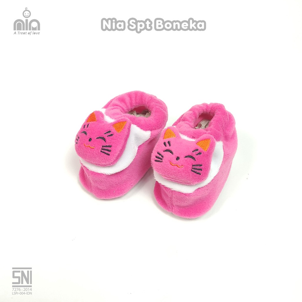 Nia Sepatu Bayi Boneka Sepatu Bulu Boneka Caracter New Born Size 0-6 Bulan Lembut
