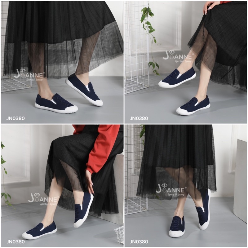 [ORIGINAL] JOANNE Casual FlyKnit Flat Shoes Wanita #JN0380