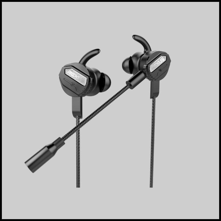 Rexus Earphone Gaming Me-3 / Me3 With Dual Microphone Free Splitter