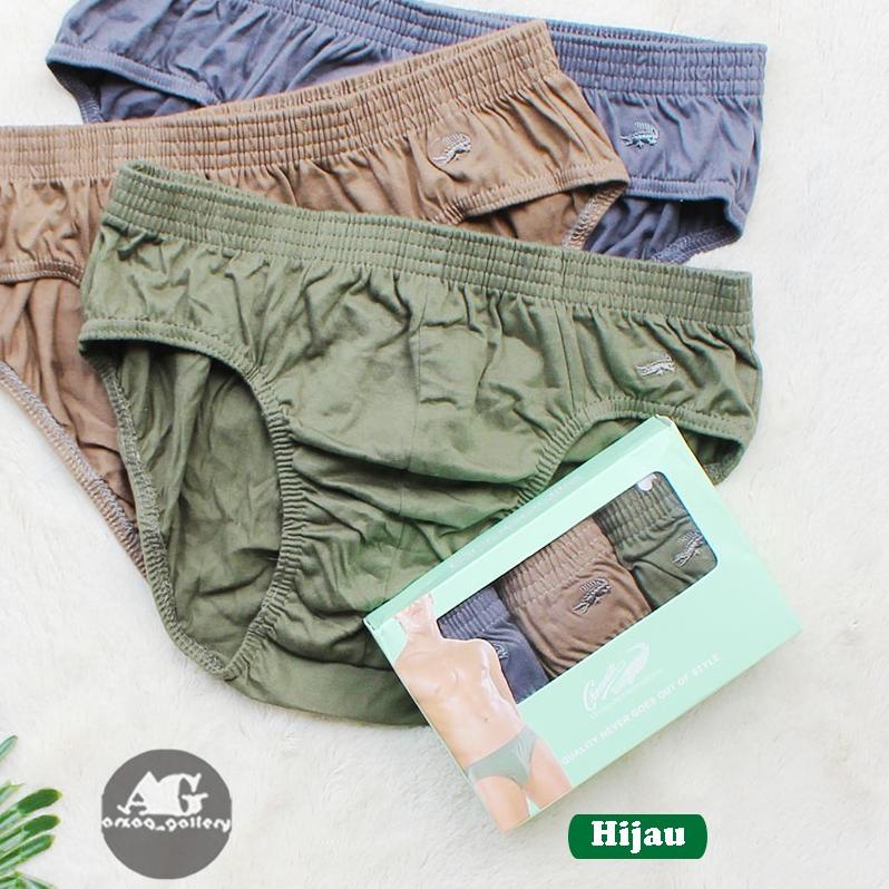 ◘ [ isi 3 pcs ] CD CROCODILE  HIJAU / Celana Dalam Pria / Celana Dalam Crocodile / Cd Pria / Celana 