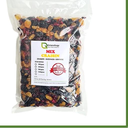 

❉ Mix Craisin 1 kilogram (Cranberry, Dark Raisin & Golden Raisin) by Granology ♔