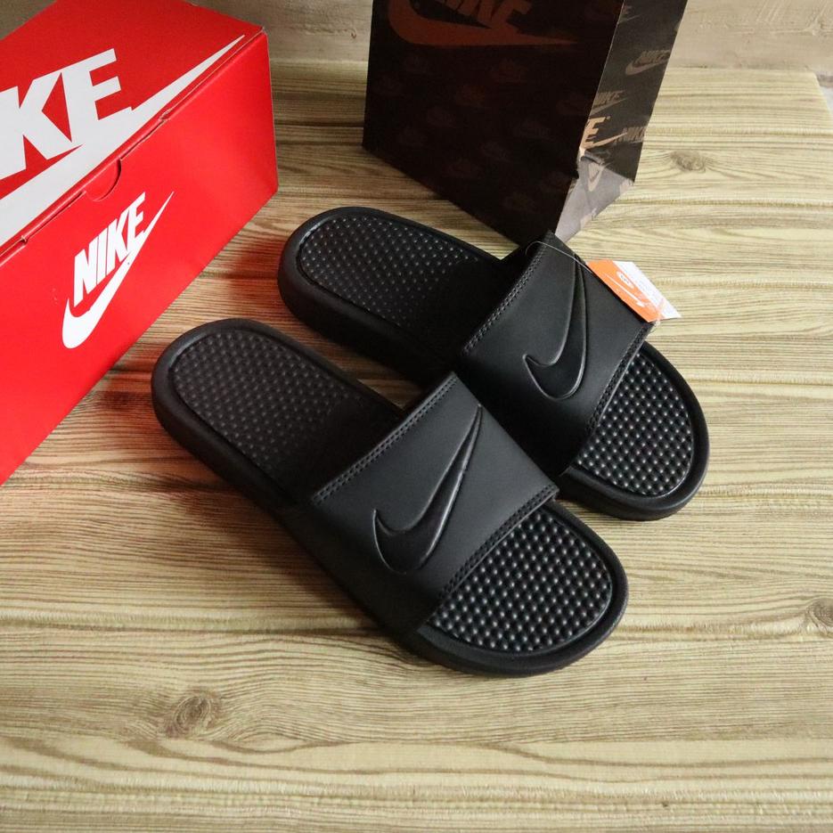 Terbaik nike benassi sandal import wanita pria sport distro kasual pria sandal bennassi slip on koko