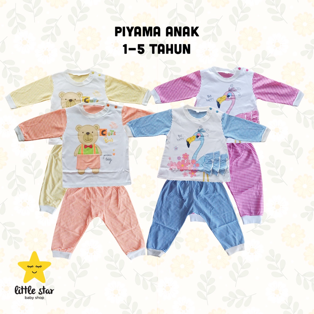 Oyuki Set Piyama Anak Cewek Cowok | Setelan Baju Tidur Piama Girl Boy