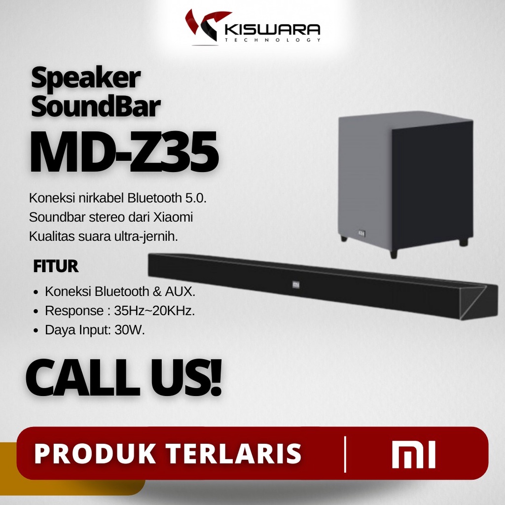 Xiaomi Soundbar Home Theater 2.1 Subwoofers 100W Bluetooth 5.0 MDZ-35-DA