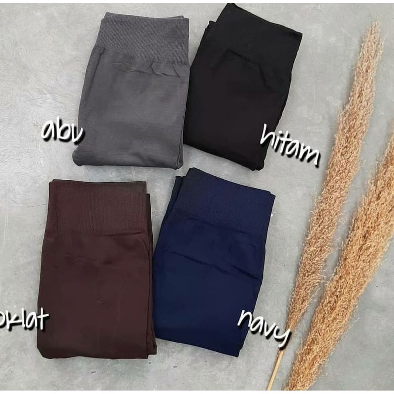 TERMURAH Legging Panjang Tebal Premium / Celana Leging Polos Jersey Spandek /JUMBO/IMPORT/HW