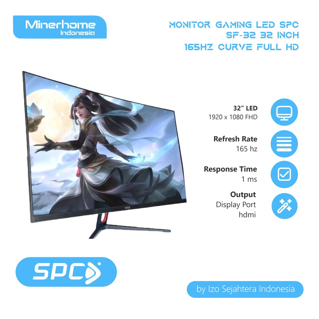 Monitor Gaming SPC SF-32 32 inch 165Hz Curve