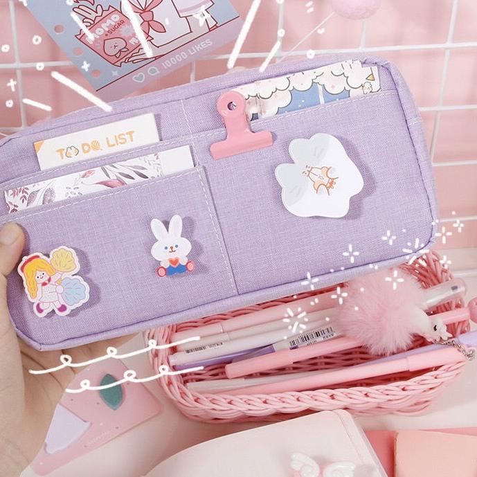 

12.12 ✨Promo✨ Tas Pena In Jepang Nilai Tinggi In Lencana Pensil untuk Anak Perempuan Versi Korea Kotak Alat Tulis Sederhana Pria dan Wanita Lucu SMP Kapasitas Besar Kotak Pensil 